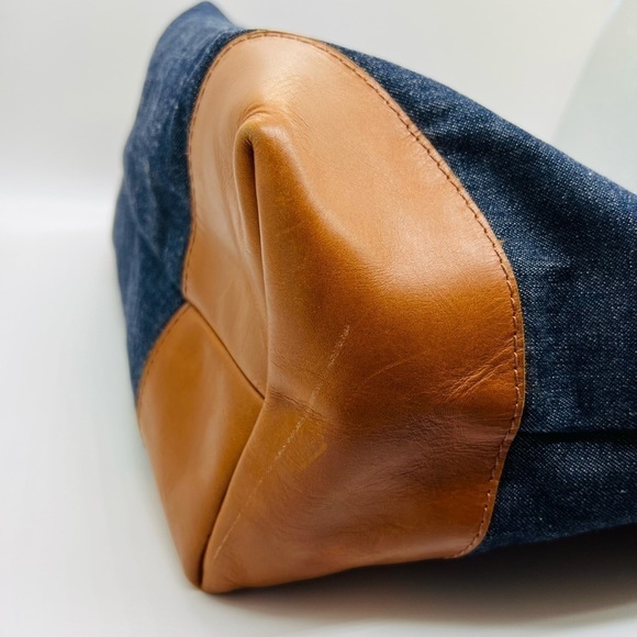 TRUE RELIGION UNISEX DENIM AND LEATHER TRAVEL BAG - Picture 15 of 15